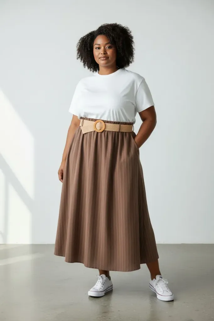 Jupe avec ceinture KATIA