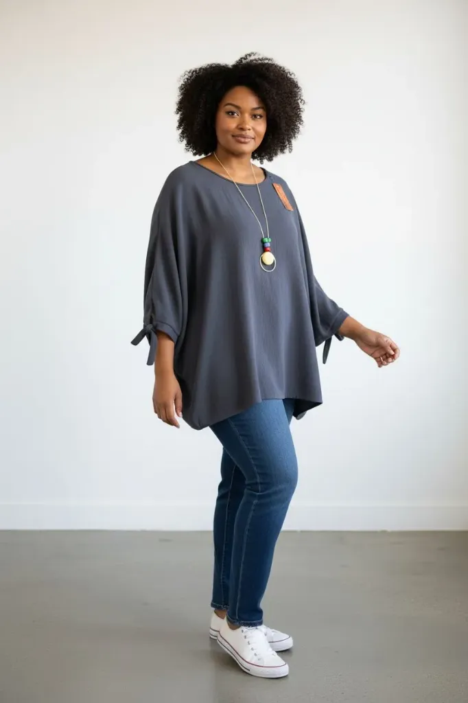 Blouse avec collier MARY