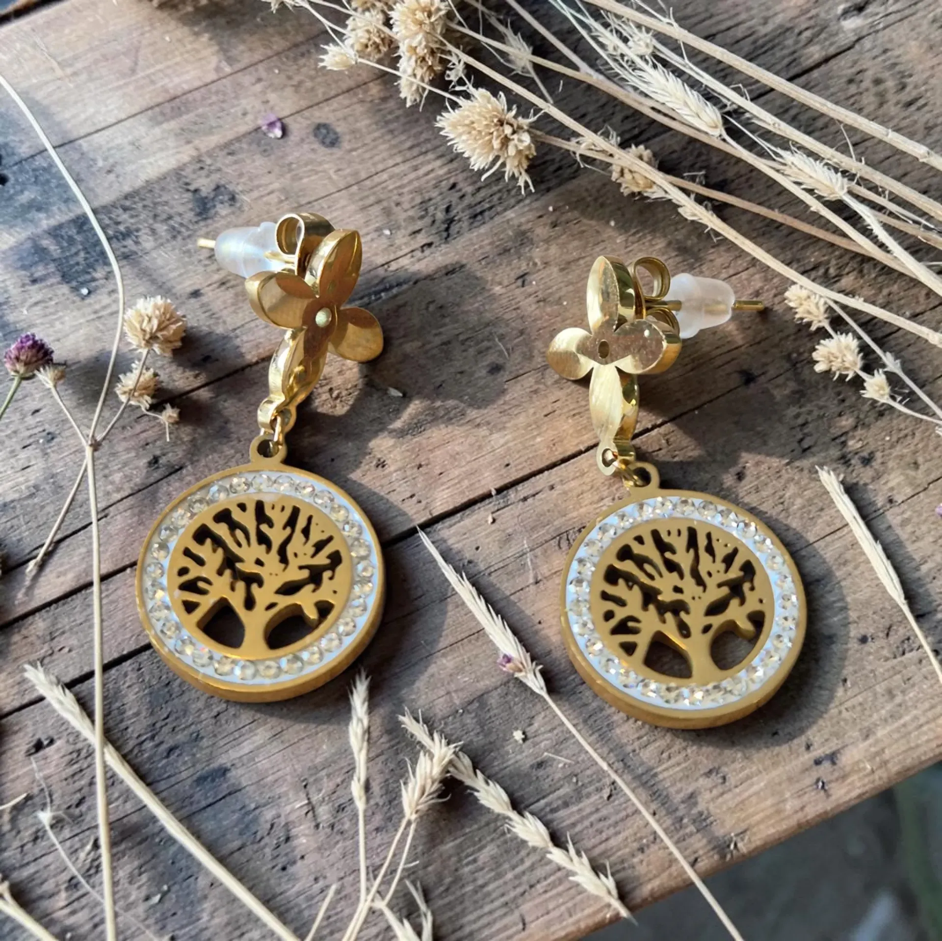 Boucle d'oreille Vie