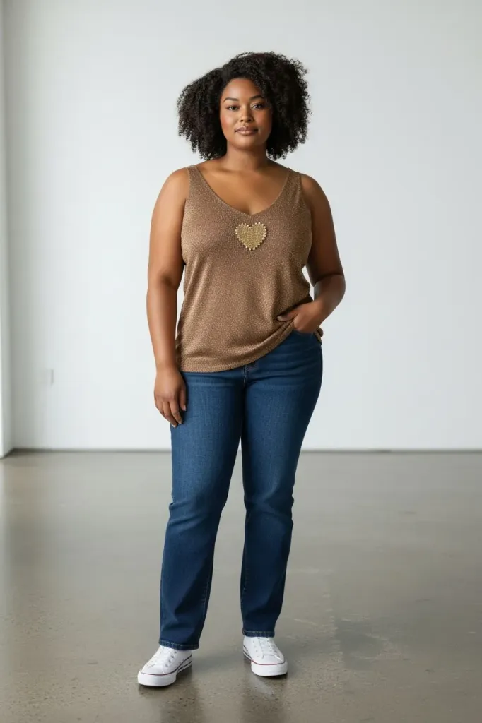 Top motif coeur MALIA