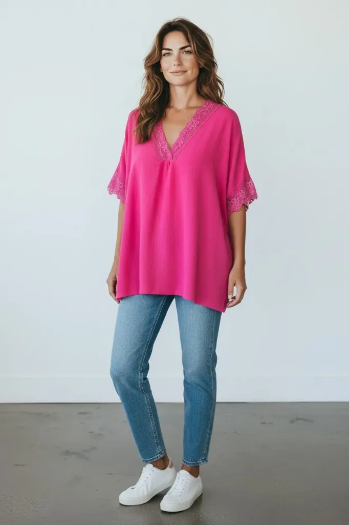 T-shirt à dentelle JADEN